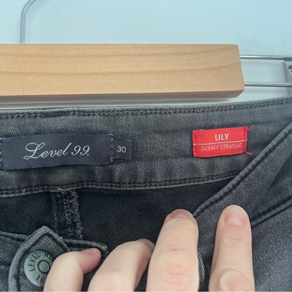 Level 99 Dark Grey Skinny Jeans‎ Modern Fit - Picture 2 of 3